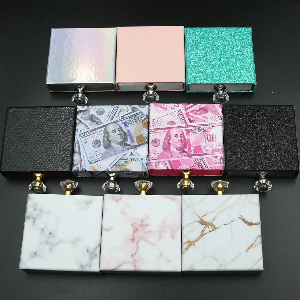 100 шт оптовая продажа с фабрики Хрустальные Ручки Новые 25 мм накладные ресницы