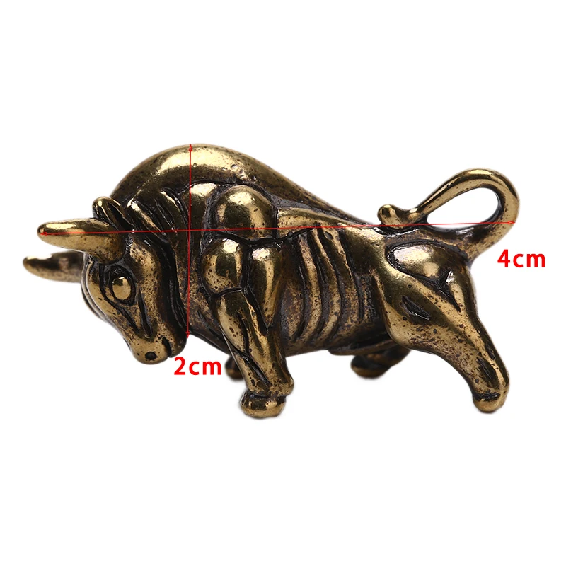 Брелок ручной работы из латуни в виде быка EDC подвеска для ключей аксессуары