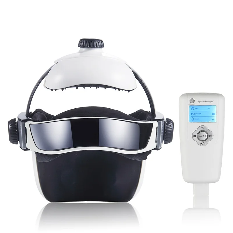 

2021 Электрический массажный шлем с подогревом для шеи и головы, терапевтический массажер, музыкальный стимулятор мышц, забота о здоровье