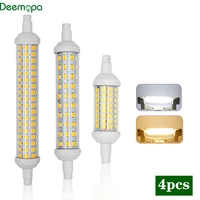 4pcslot r7s 6w 9w 12w led light bulb 78mm 118mm 135mm lampada led lamp 220v 230v corn light energy saving replace halogen light