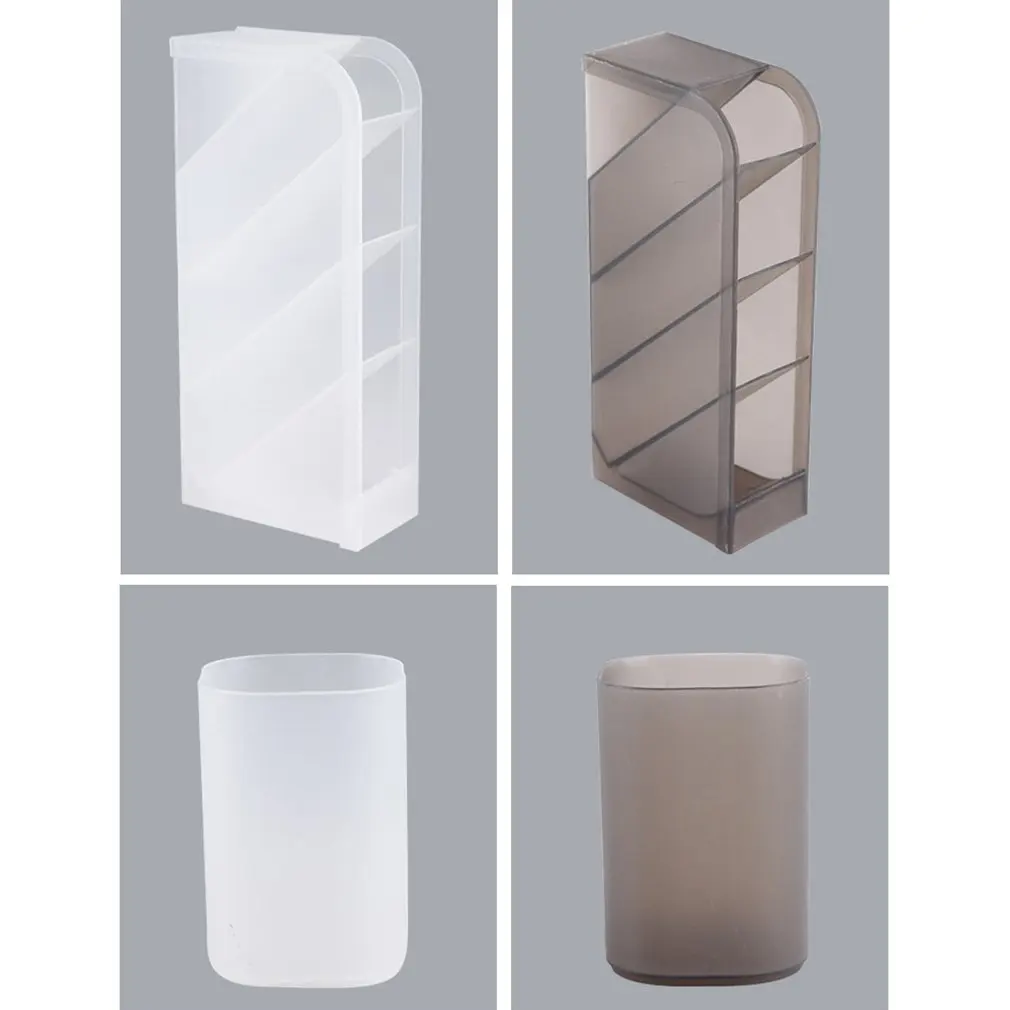 

Creative Multifunctional 4 Grid Desktop Organizer Pen Holder Makeup Storage Box School Office Accessories Stationery