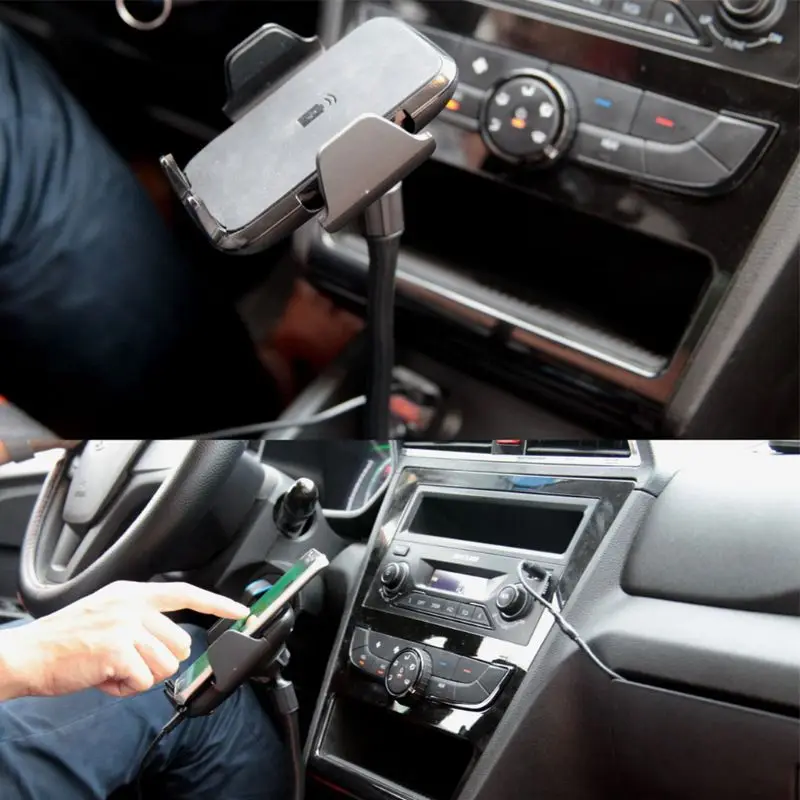 Новое автомобильное Qi Быстрое беспроводное зарядное устройство для iPhone X XR XS 8