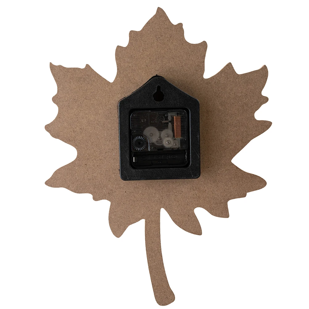 

Home Decore Maple Leaf Wall Clock Modern Design Creative Wall Digital Clock 3D Wall Stickers Living Room Decoration