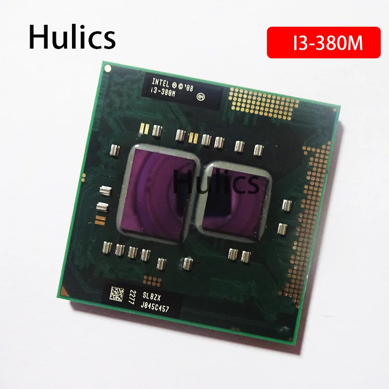 Hulics б/у процессор Intel Core I3-380M I3 380M SLBZX 2,5 ГГц двухъядерный четырехпоточный ЦПУ процессор 3 Вт 35 Вт Разъем G1 / RPGA988A