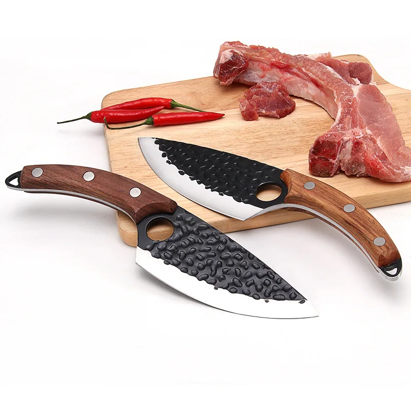 

5.5" Kitchen Knife Meat Cleaver Slaughtering Butcher Knife Chopping Boning Knife Raw Fish Filleting Cooking Tool