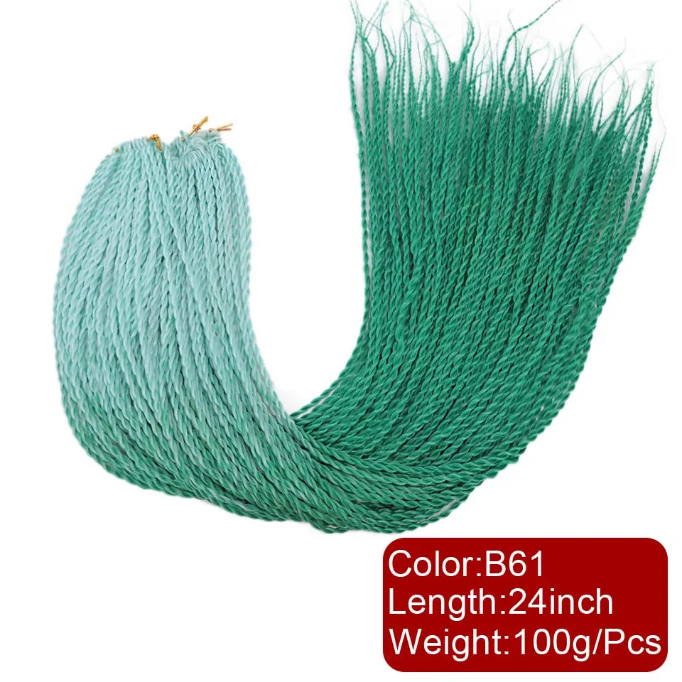 P1B/613 Elegant MUSES 30 Корни 24 дюйма Мягкие эффектом деграде(переход от темного к Сенегальские накрученные волосы вязаная крючком коса синтетические накладные волосы, плетеные волосы, faux locs - Цвет: P1B/613