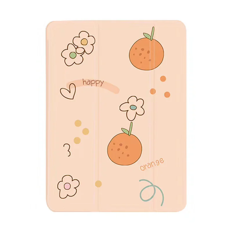 

Cute Orange For iPad AIR 2 3 10.5 Pro 2019 7th 10.2 Case for iPad 9.7