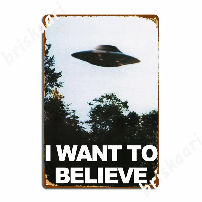 

Я хочу верить, что металлическая проекция, декор для паба, клуба, бара, винтажный жестяной плакат