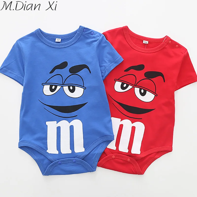 Комбинезон детский с коротким рукавом хлопок принт букв | Мать и ребенок