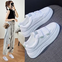 ins velcro white shoe female students han edition of new fund of 2021 autumn breathable sandals large base sponge f002