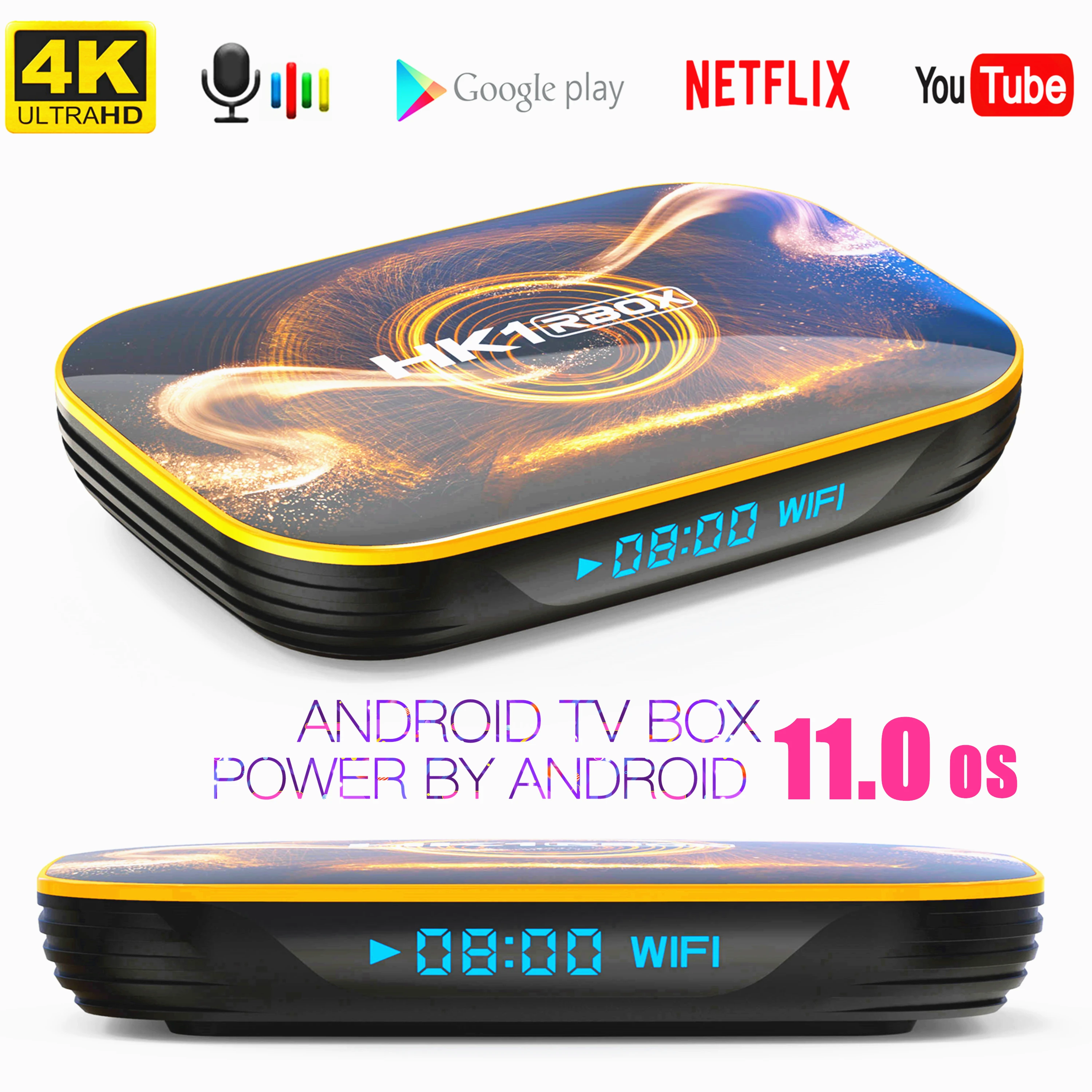 Android 11 0 TV BOX 4K Smart четырехъядерный процессор потоковая сеть медиаплеер 10000 + игры