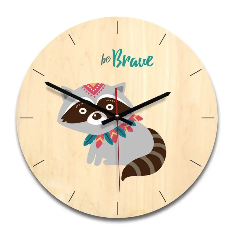 Ретро Творческий мультфильм настенные часы 11 дюймов Европейский минималистский