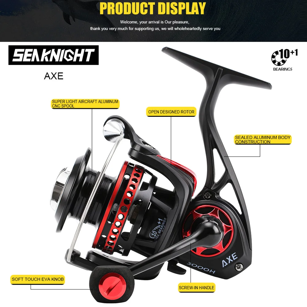 Катушка рыболовная SeaKnight для морской рыбалки 6 2: 1 11 шарикоподшипников 2000H 3000H 4000H
