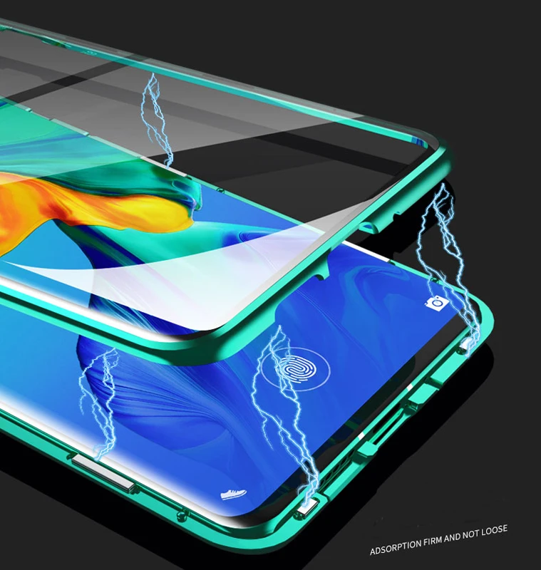 Двухсторонний Магнитный чехол из закаленного стекла для P40 Pro magic Nova 6se mate 20 RS Honor V30