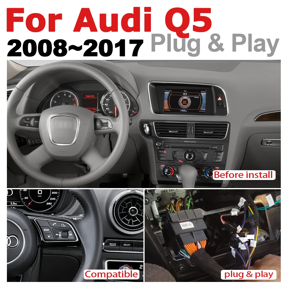 Автомобильный мультимедийный плеер Android 7 0 для Audi Q5 8R 2008 ~ 2017 MMI WiFi GPS навигация