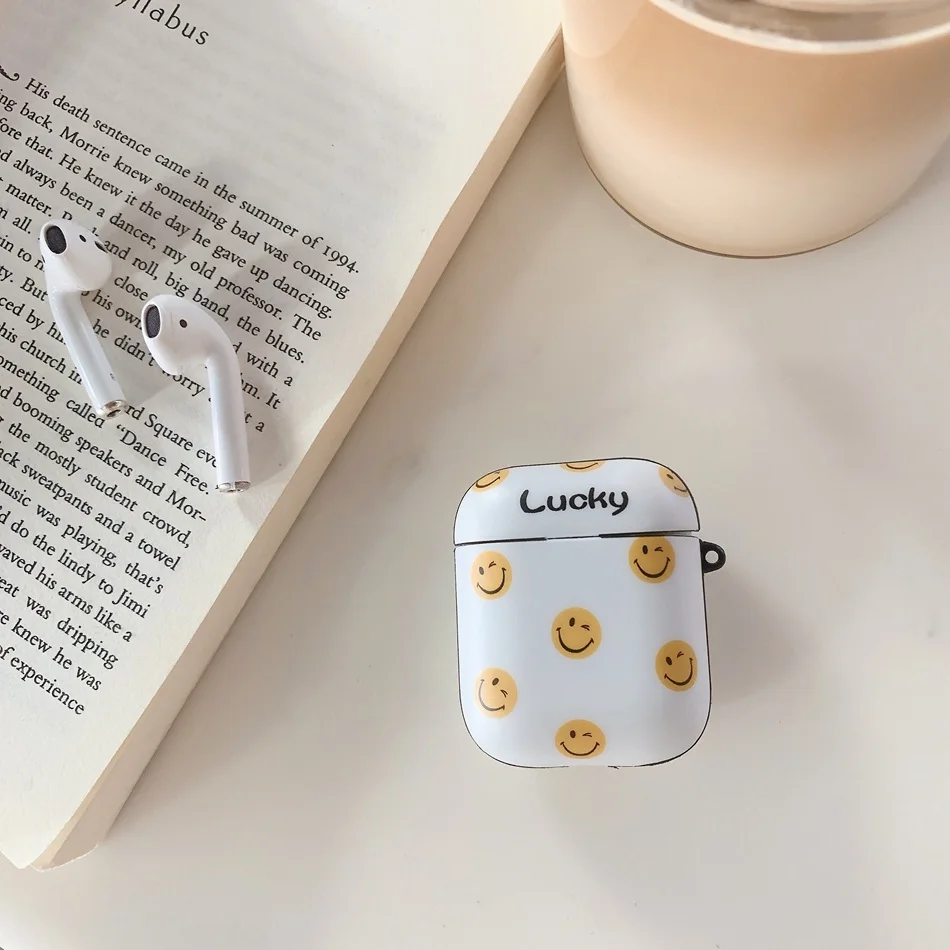 Smile A2 Чехол для AirPods, роскошный мраморный Корпус Раковины, чехол для наушников Airpods 2/i10/i11 TWS, Мягкий силикон IMD, защитный чехол - Цвет: Smile A2