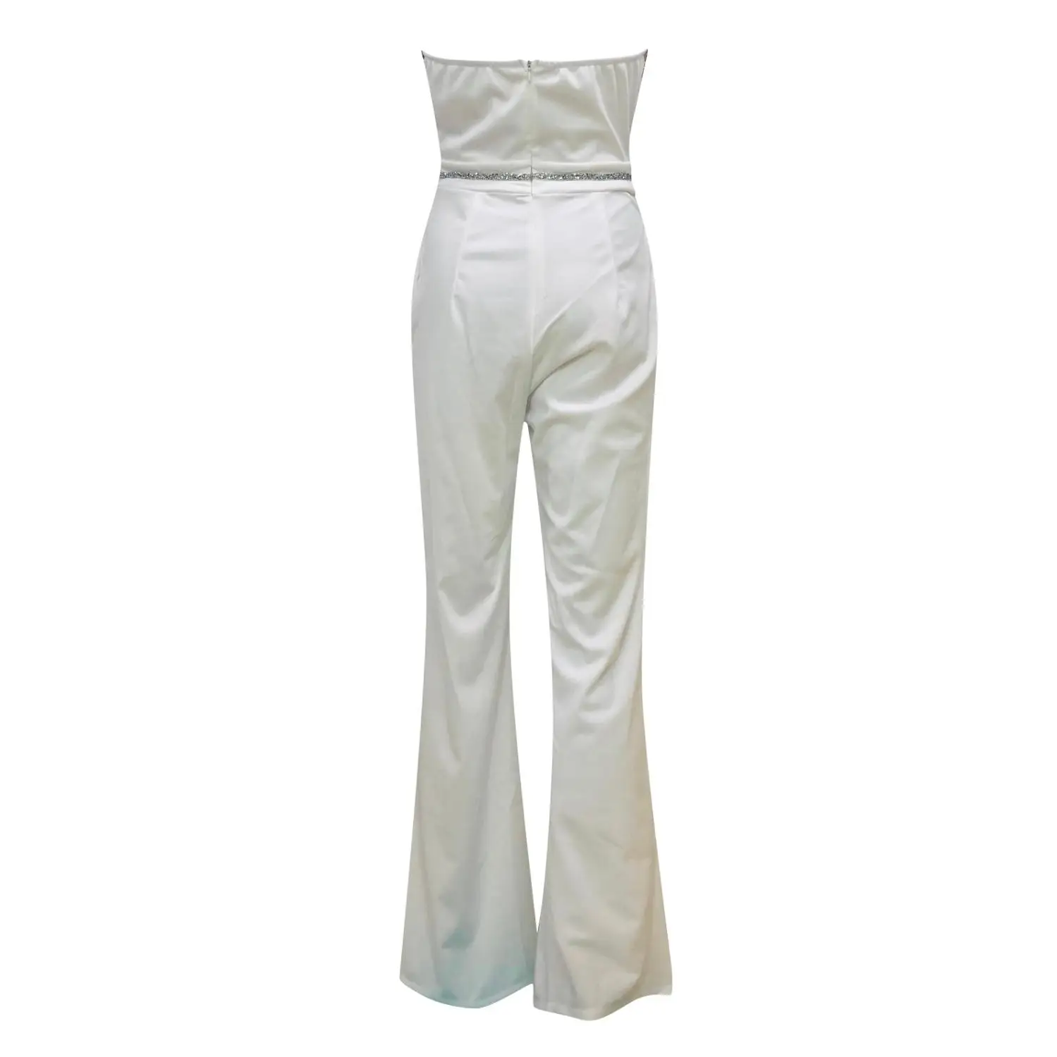 Облегающие Женские Комбинезоны модные без рукавов с открытыми плечами