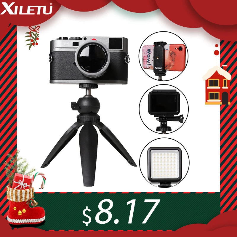 XILETU XS-20B мини телефон штатив Настольный смартфон держатель для крепления держателя подставка w Съемная Ballhead для iPhone X/8/7 Plus huawei