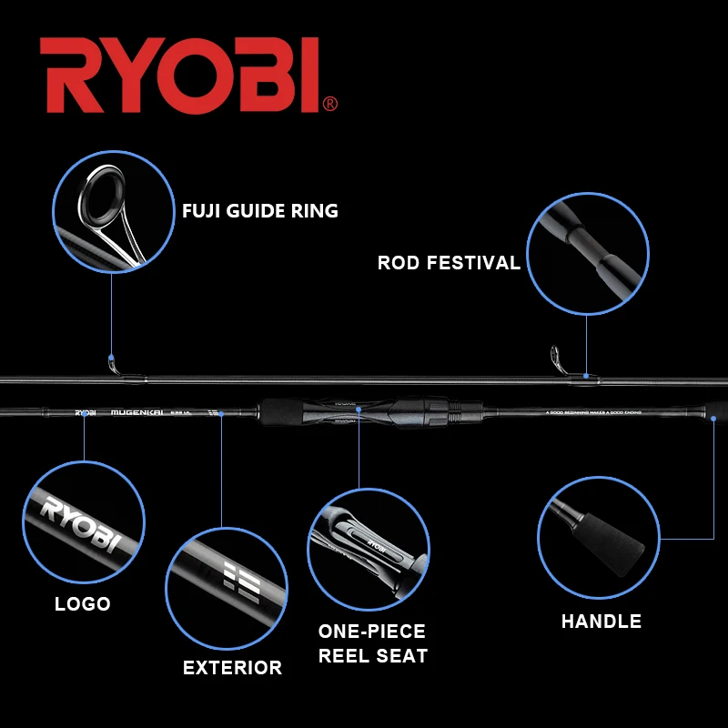 RYOBI MUGENKAI Удочка приманки спиннинговое удилище 0 8 5g масса блесны 1 6LB линии вес