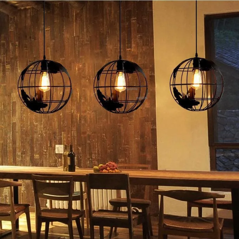 

Nordic Iron Lighting Light Fixture Restaurant hanglamp Globe Decor Pendant Lamp Living Room Bedroom Novelty Pendant Light lustre