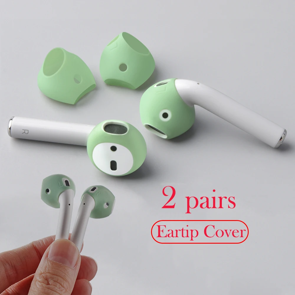2 пары силиконовых амбушюров для Airpods защитный чехол супер тонкие беспроводные
