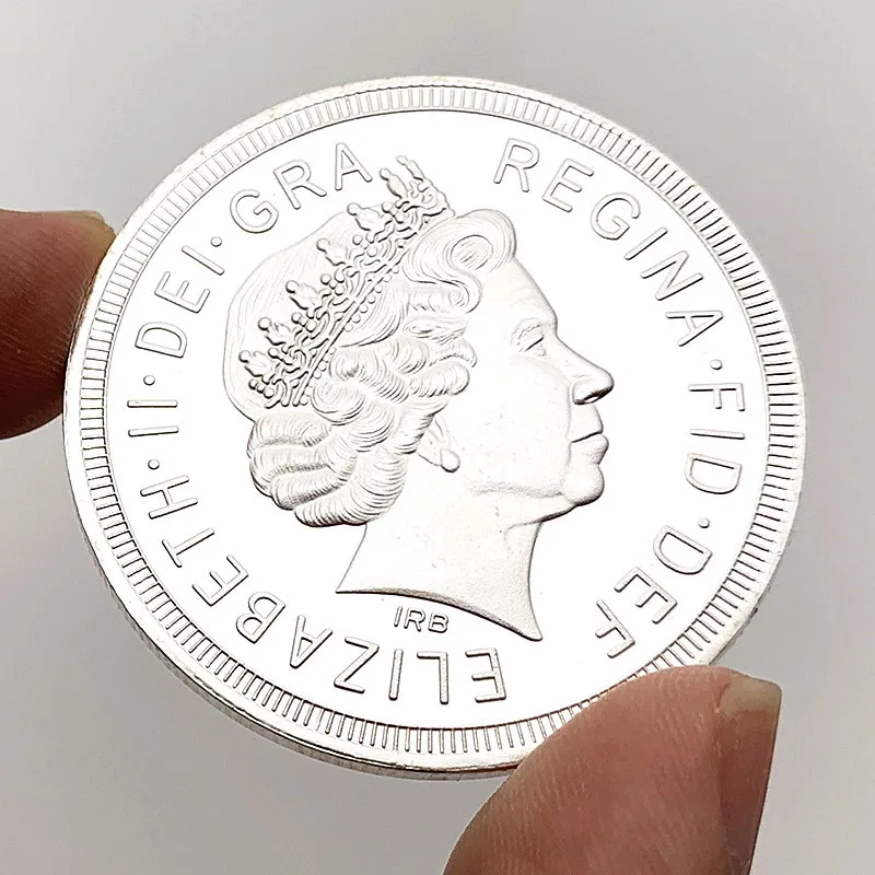 Коллекционная Посеребренная монета Элизабет из Великобритании 2003 подарок