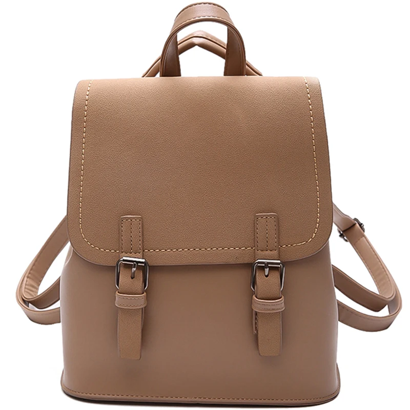 

Backpack female han edition of small and pure and fresh student campus joker backpack bag pu leather brief vogue lady bags