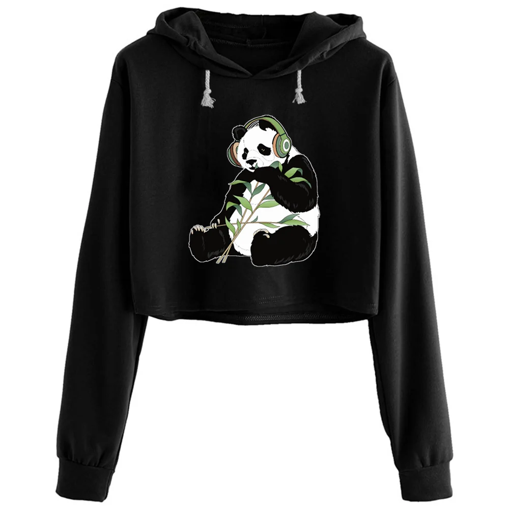 

K Pop Crop Hoodies Women Korean Y2k Kawaii Goth Pullover For Girls
