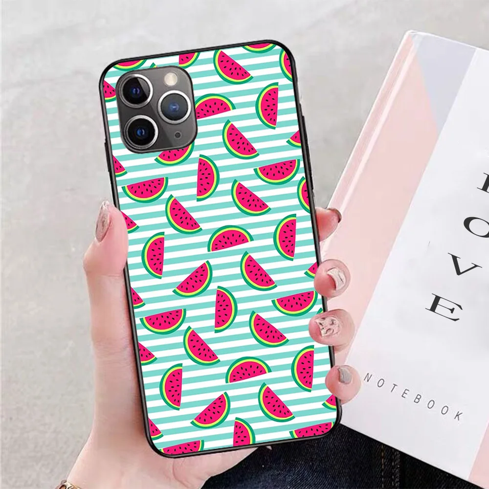 

For iPhone Fresh Watermelon Soft TPU Border Apple iPhone Case