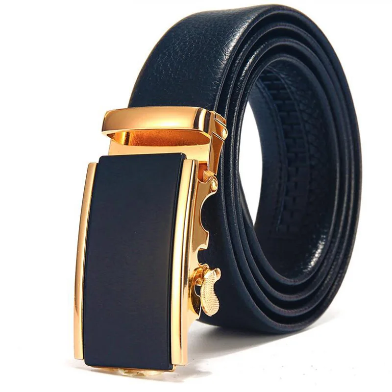 Kemeiqi Men's automatic buckle belt PU imitation leather automatic belt business belt high-end luxury brand beltsfor men classy