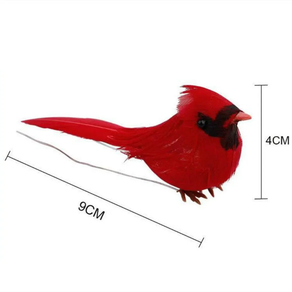 Robin Bird Christmas Tree Decor Craft Artificial Feather Fake Foam Birds Miniature Crafts Garden Ornament Home Decoration | Дом и сад