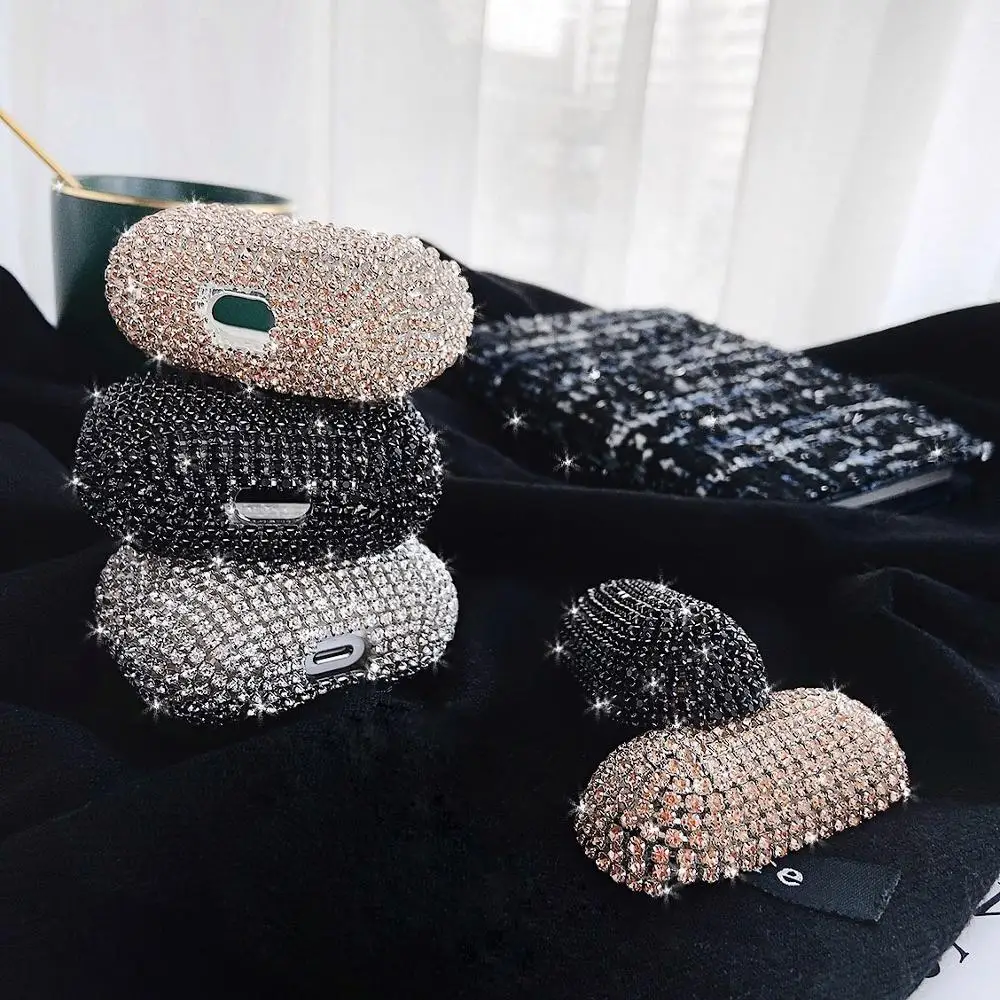 Роскошный Жесткий чехол с бриллиантами для Apple Airpods Pro защитный беспроводной