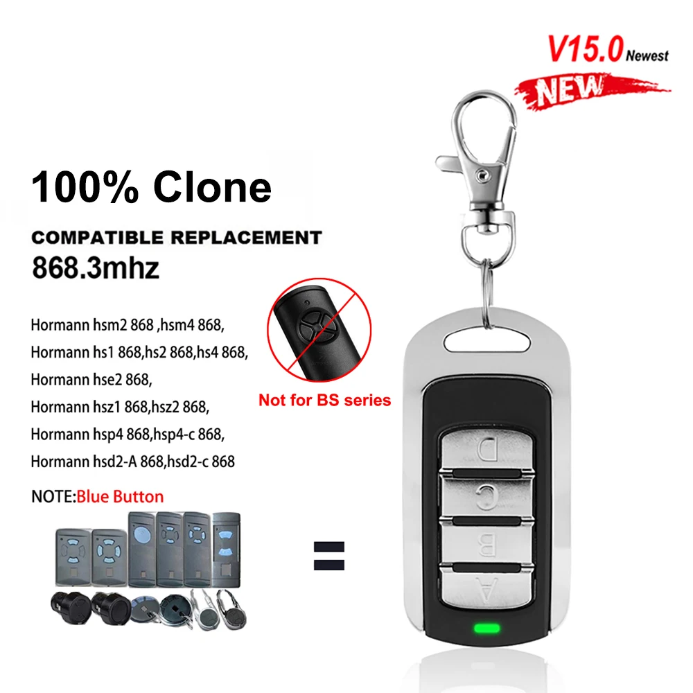 

Hormann Gate Remote Control Garage Door Opener HORMANN HSM4 868 Remote Controller 868MHz for HS2 HS4 HSE2 HSE4 HSM2 V15.0 Newest