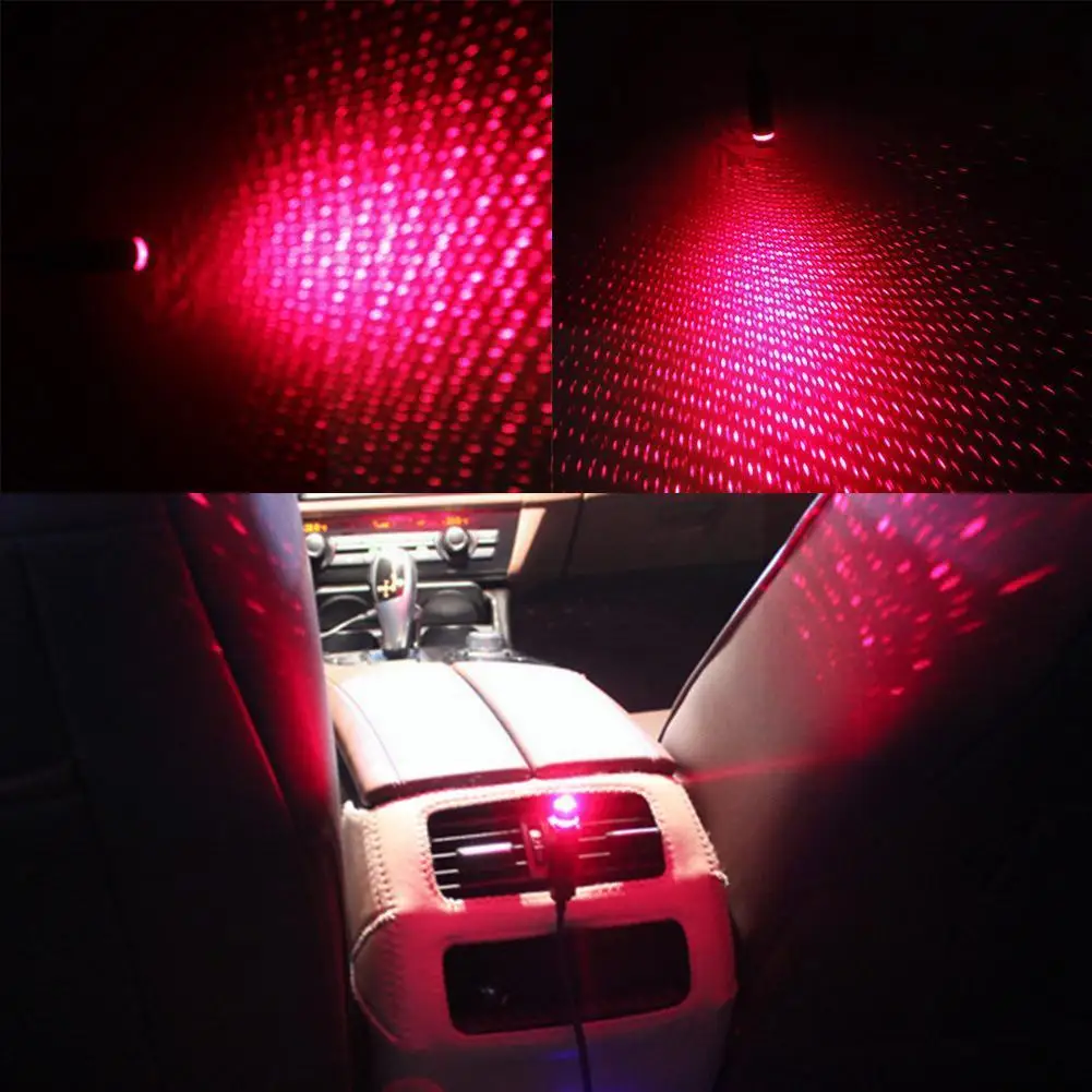 

1 Pcs Universal Mini LED Car Roof Star Night Lights Atmosphere Interior Lamp USB Light Light Galaxy Decoration Tool Ambient G5K7