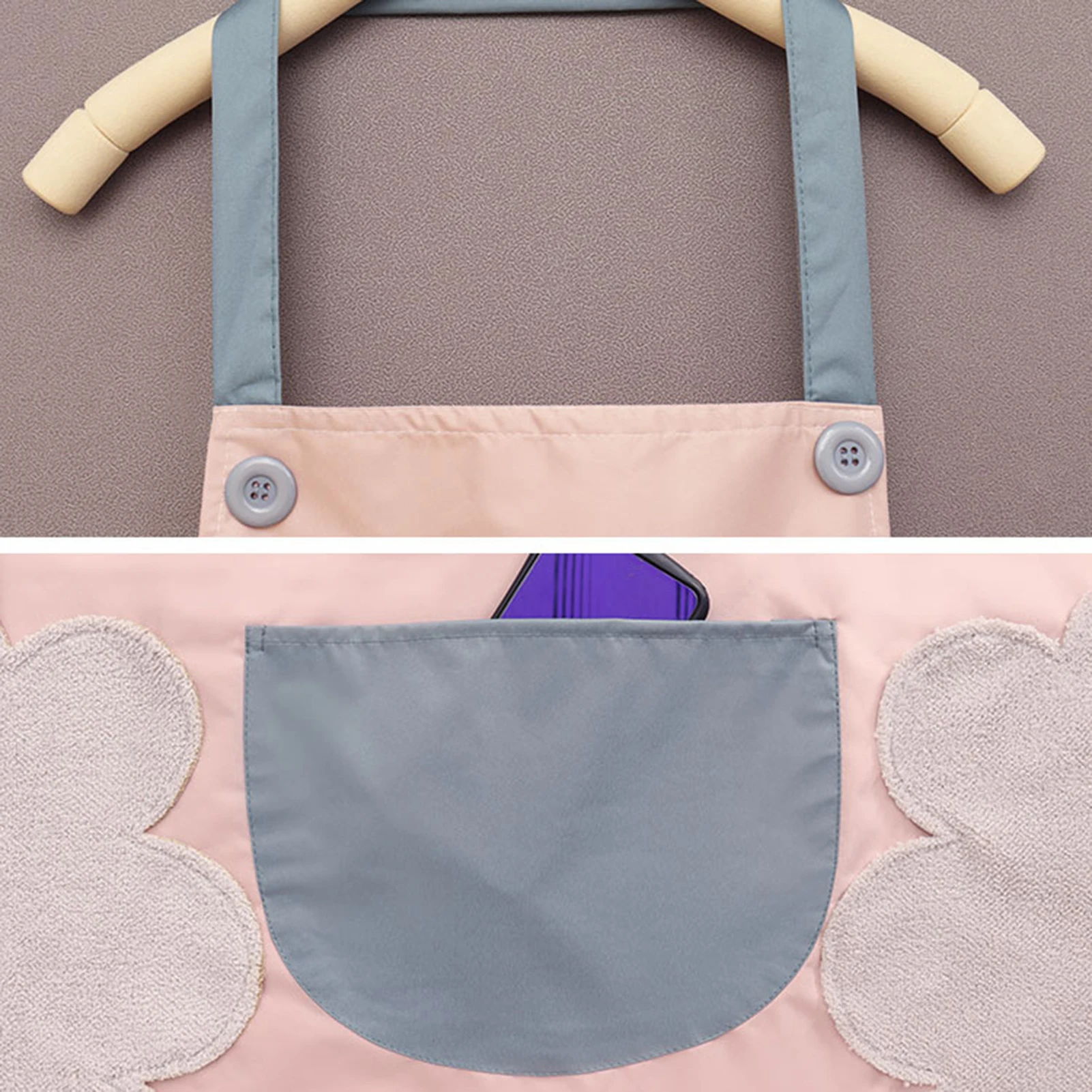 

Kitchen Wipeable Waterproof Oil-Proof Cartoon Wreath Rabbit Kitchen Nail Shop Apron for Women Baking Accessories