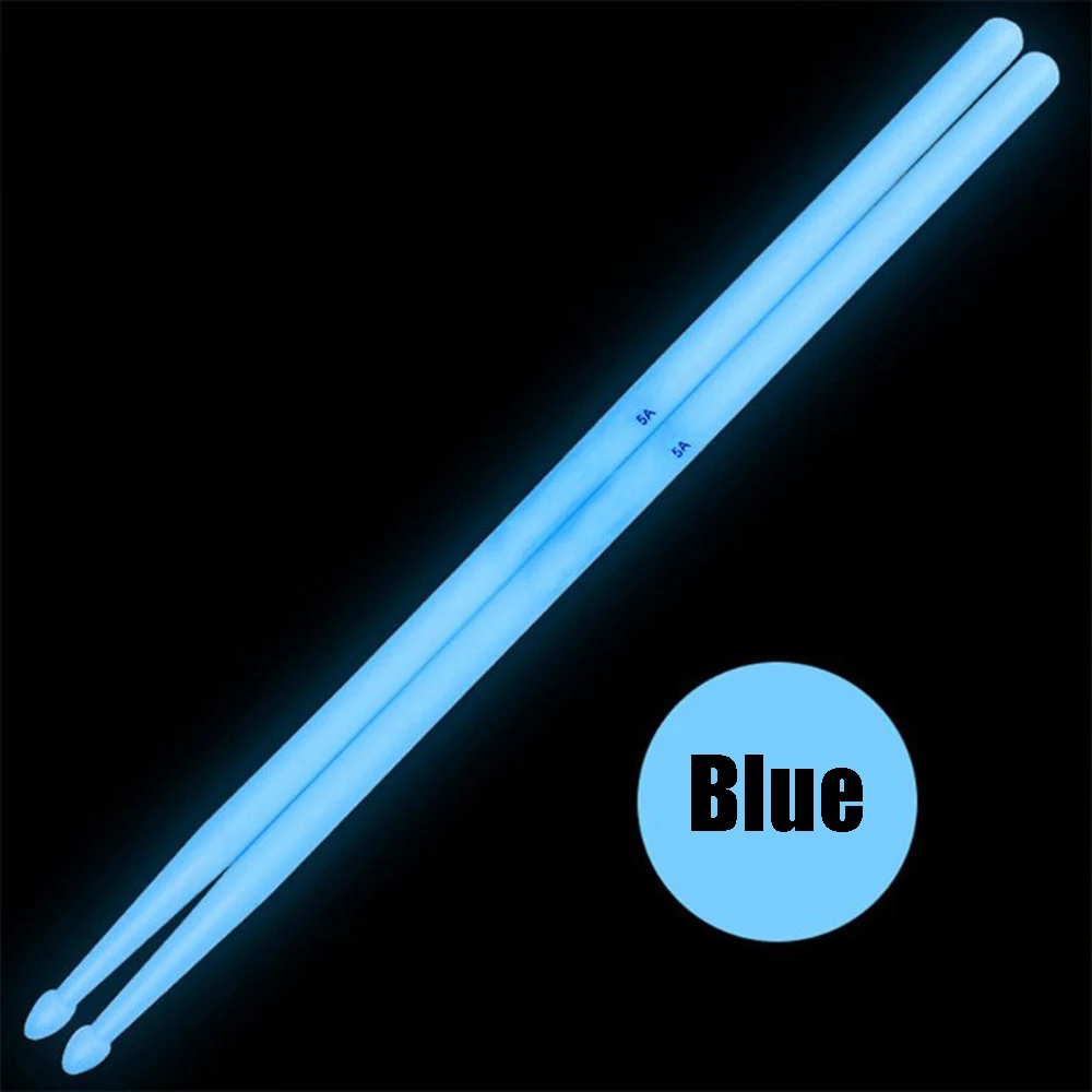 

5A 1pair Luminous Drum Stick Drum Set Jazz Fluorescent Drumsticks Glo