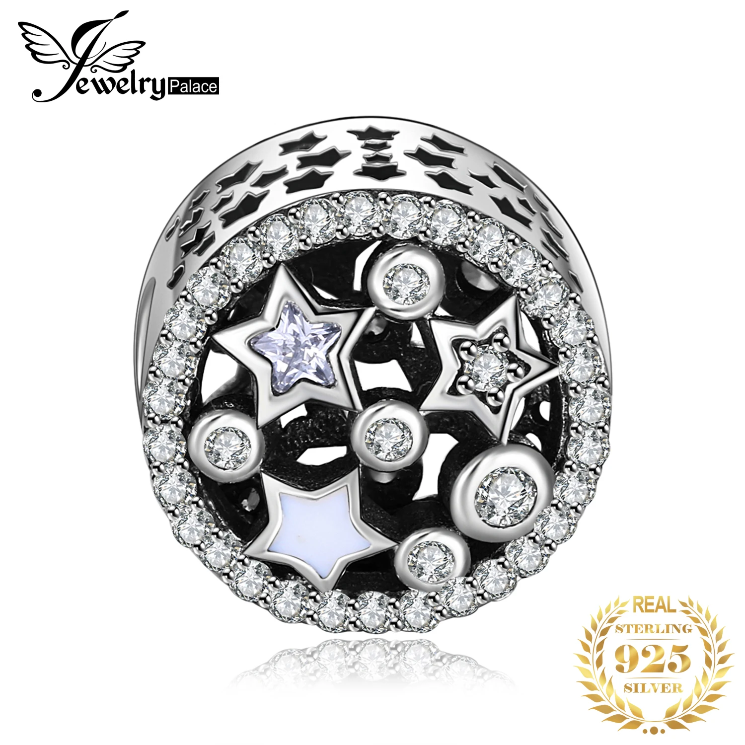 Jewelrypalace 925 пробы серебро мерцание звезды жемчужный бисер Подвески Fit Браслеты подарки для Для женщин Модные украшения подарок