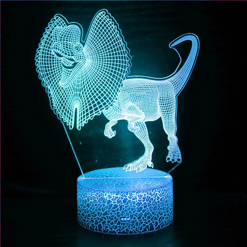 

3D LED night light lion lion head dinosaur toy 16colors 3D night light remote control desk lamp toy gift children decoration USB