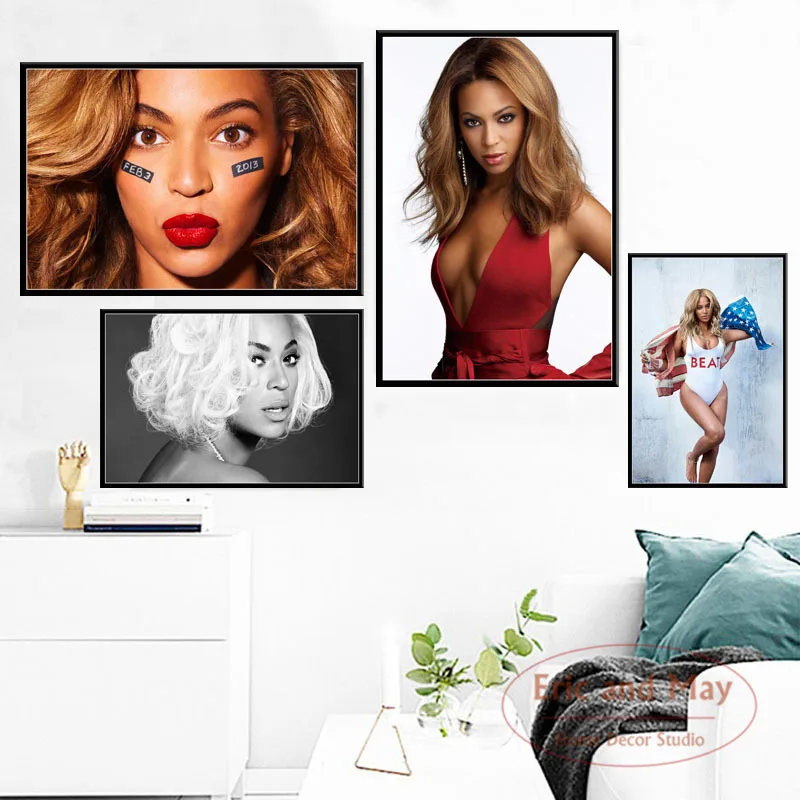 Постеры и принты Beyonce Super Music Singer Star Pop Art Картина на холсте настенные картины для