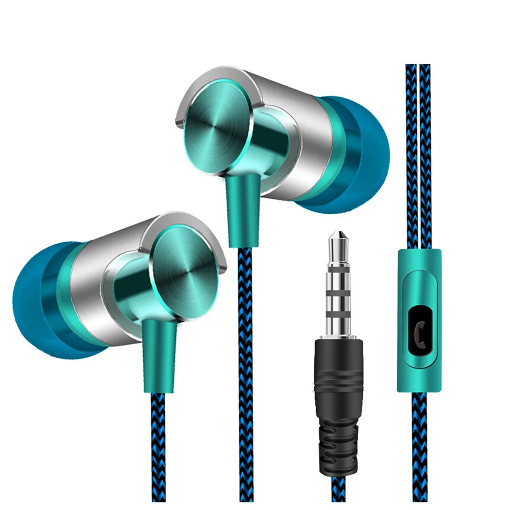 

Earphones Universal 3.5mm In-Ear Stereo Earbuds Bass Stereo Sound Wired Headphones With Mic for Xiaomi Samsung iPhone