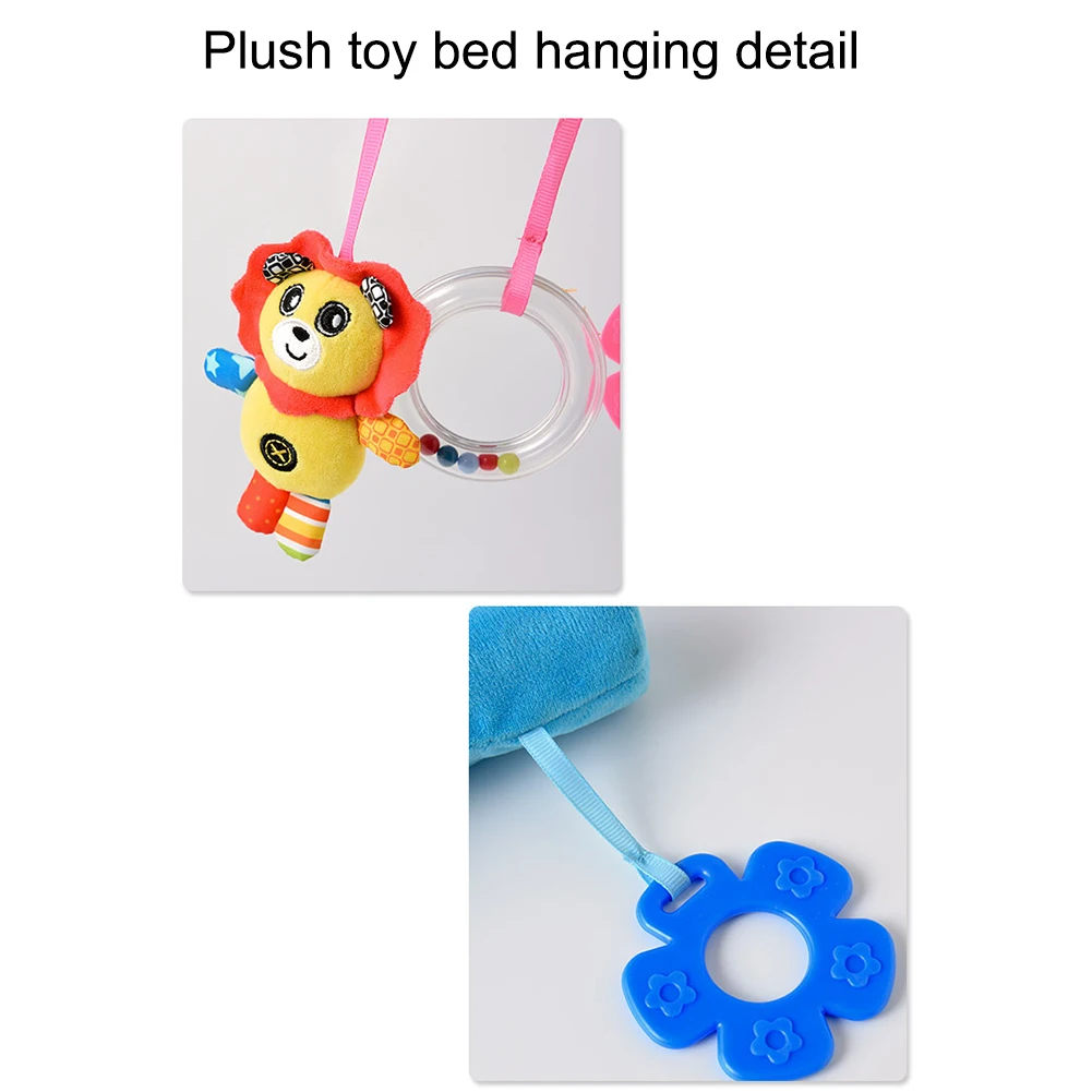 

Cartoon Animal Baby Sound Hanging Car Bed Pendant Safety Seat Plush Kid Soft Toy Mobile Stroller Toys Plush Playing Doll