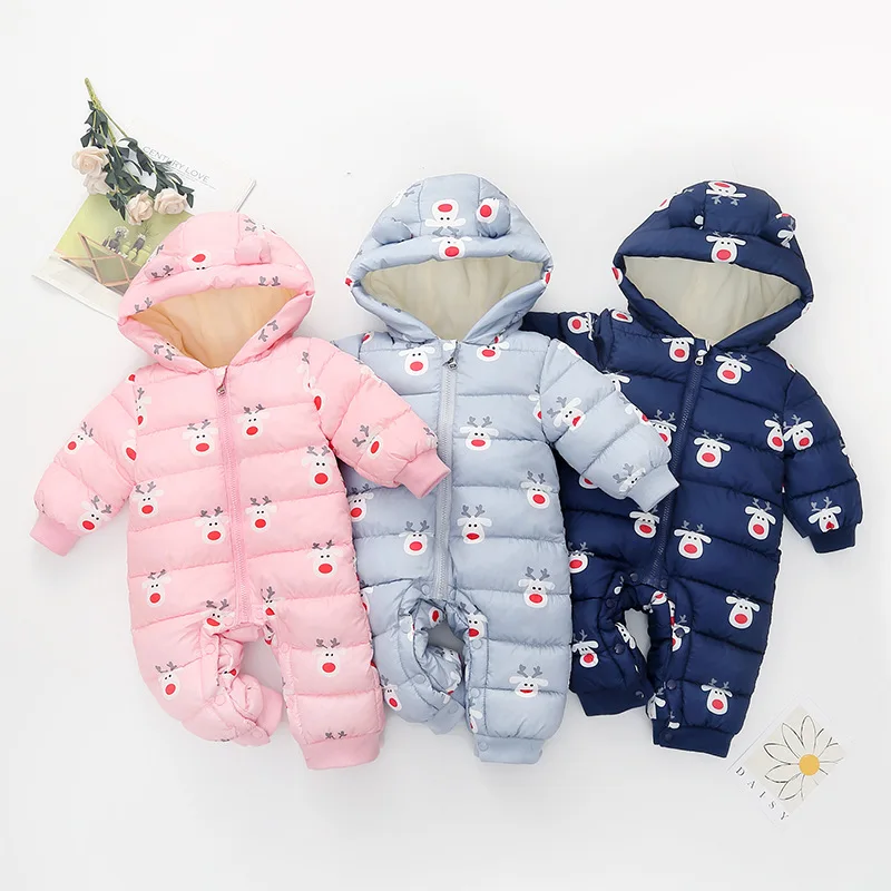 

Autumn Winter Newobrn Baby Jumpsuits for Baby Girls Cartoon Christmas Rompers Kids Overalls For Children Clothes Infant Clothing