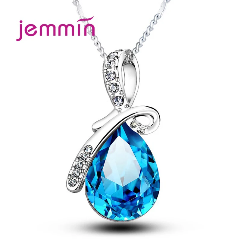 Женская цепочка из серебра 925 пробы с фианитом|Ожерелья| |