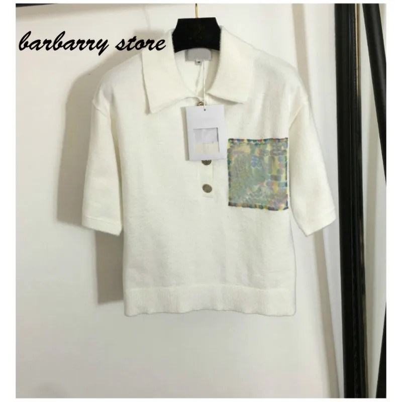 

Роскошный брендовый Модный женский топ с надписью и карманом с рисунком, темпераментная универсальная тонкая трикотажная футболка с корот...