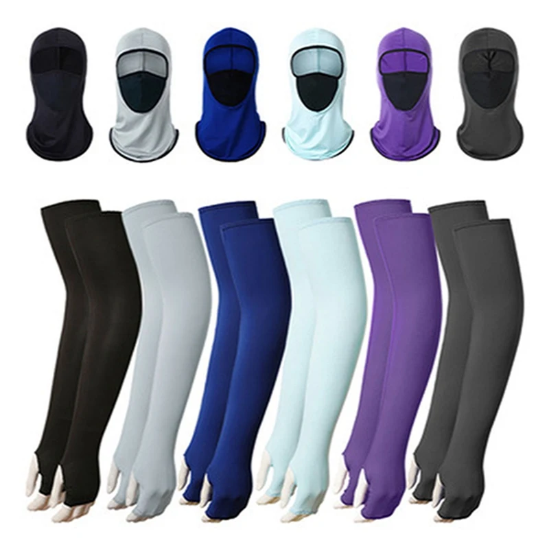 

Unisex Summer Solid Color Full Face Mask Hunting Cycling Sports Cap Outdoor Sunscreen Effective Wind Dust And Sand Prevention