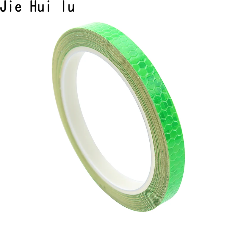 1cm*8m Reflective Stickers Motorcycle Bicycle Reflector Bike Cycling Security Wheel Rim Decal Tape Fluorescent Waterproof