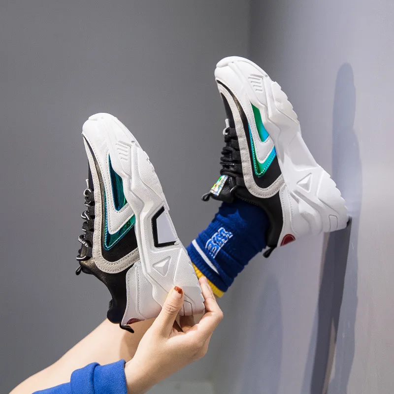 

2021 Women Sneakers Vulcanize Shoes New Female Platform Shoes Thick Sole Running Casual Shoe Woman Sport Shoes Zapatos De Mujer