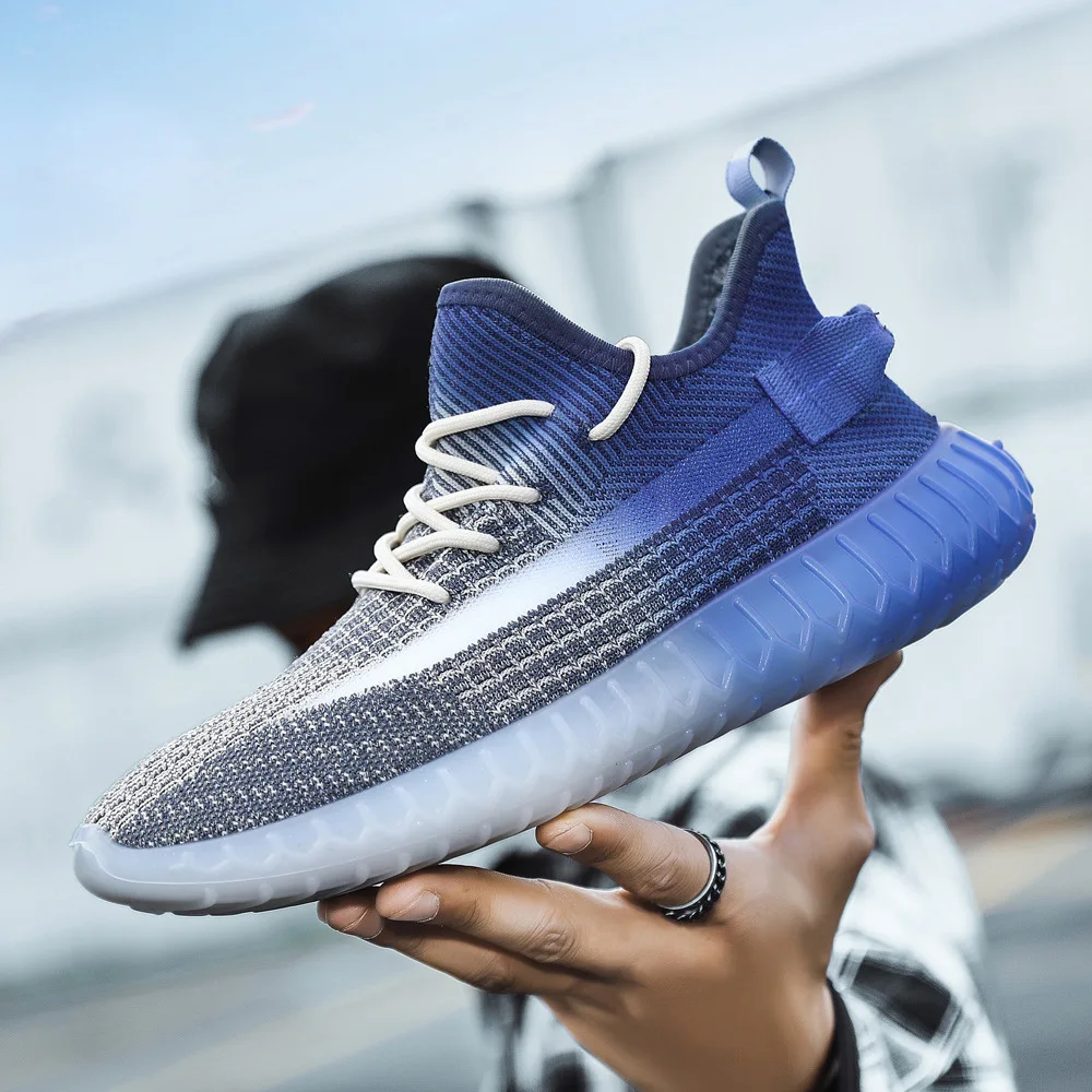 

2021 Autumn New Flying Woven Coconut Shoes Comfortable Breathable Trendy Men's Large Size Coconut Shoes01