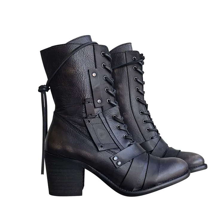 

pre-sale Large Size Martin Boots 2021 New Pointed Thick Heel Side Zipper Women's High Heel Boots