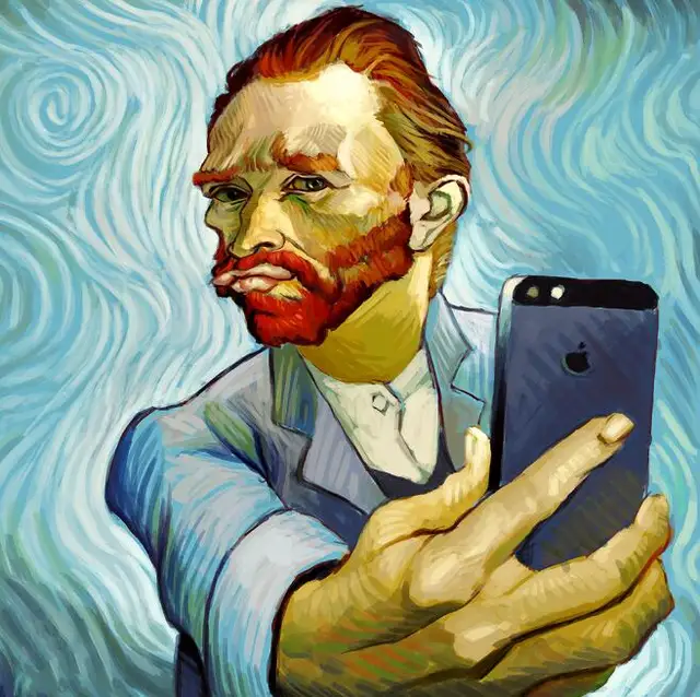 Абстрактные картины на холсте Van Gogh селфи по телефону забавные постеры и  портрет vangugh печать на стене картины для домашнего декора - купить по  выгодной цене | AliExpress